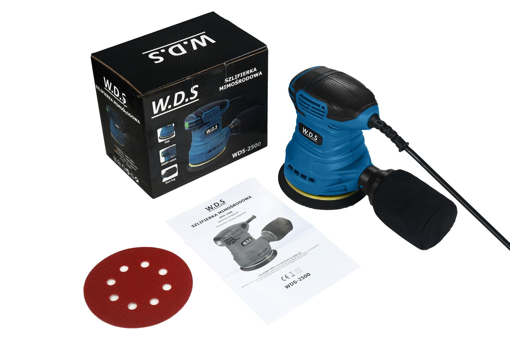 Excentrická bruska 1300 W, 230 V, 125 mm WDS2500
