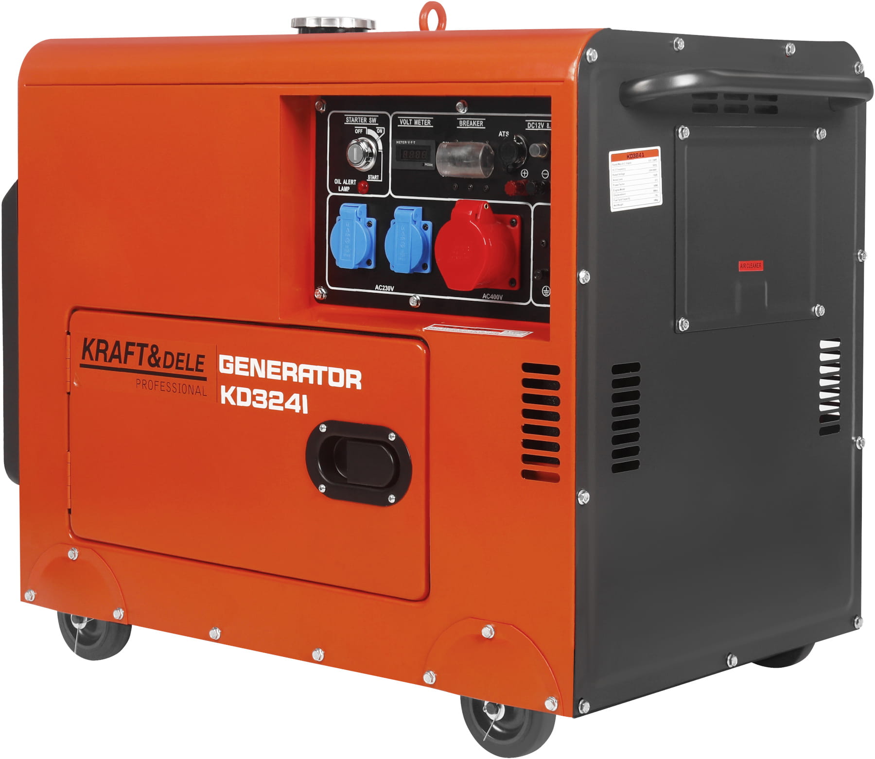 Generátor 7 kW, 230 V/400 V + ATS KD3241_2K