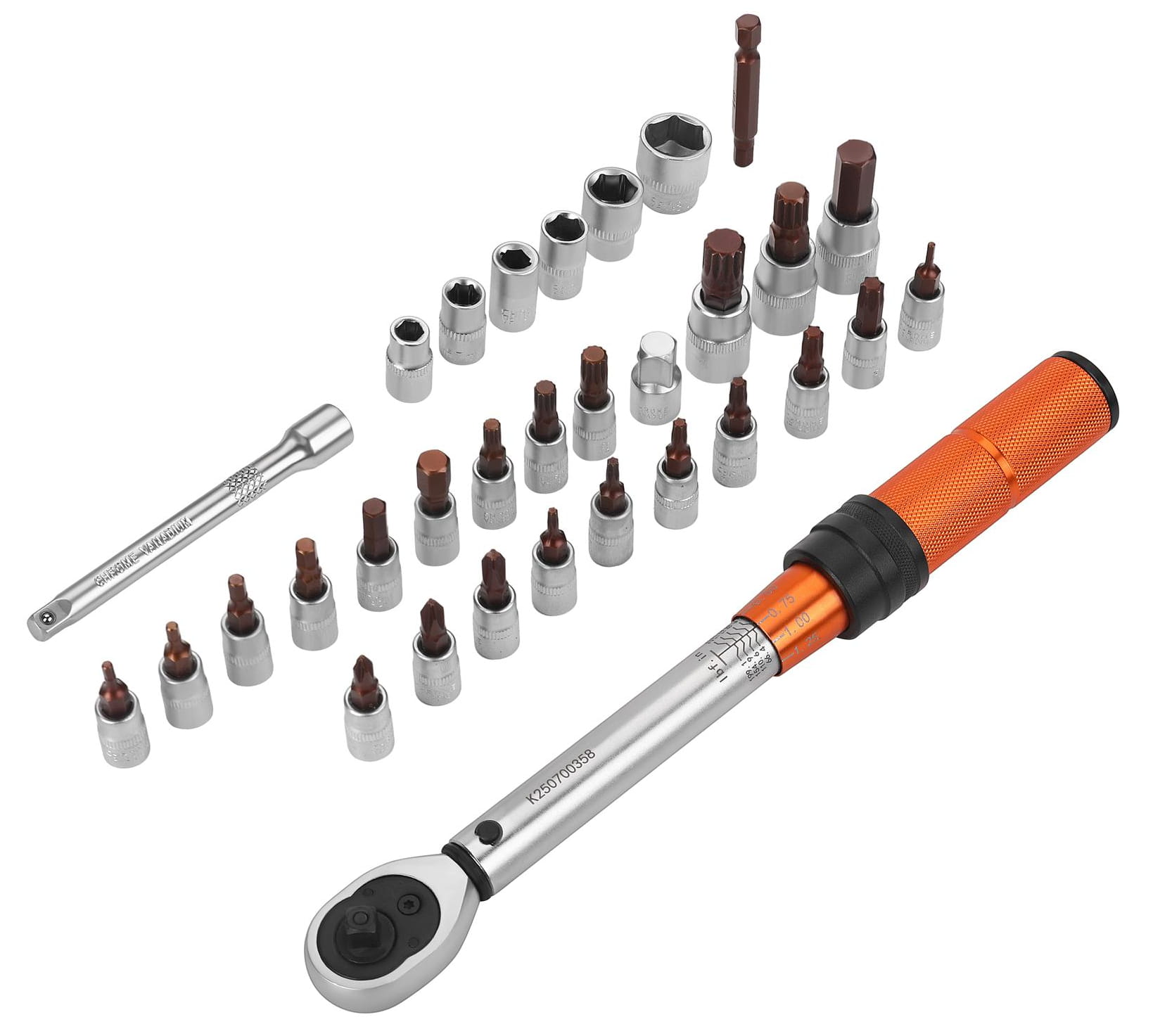 Momentový klíč 1/4", 5–25 Nm, sada 32 ks KD11394