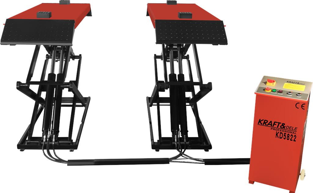 Automatický nůžkový hydraulický zvedák pro automobily 3,8 t, 230 V KD5822_2K
