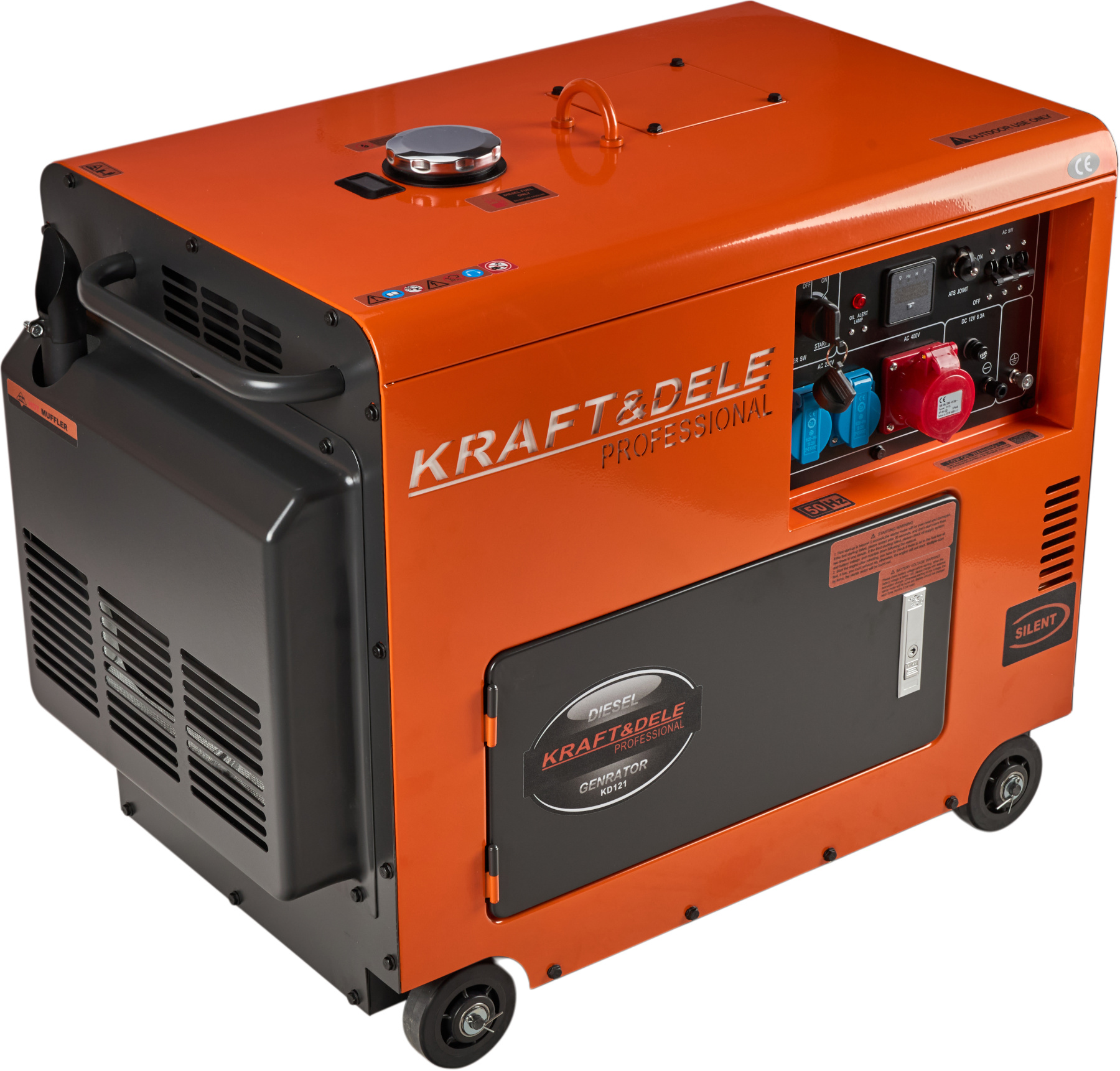 Dieselový generátor 7000 W, 12/230/380 V + ATS KD121_2K
