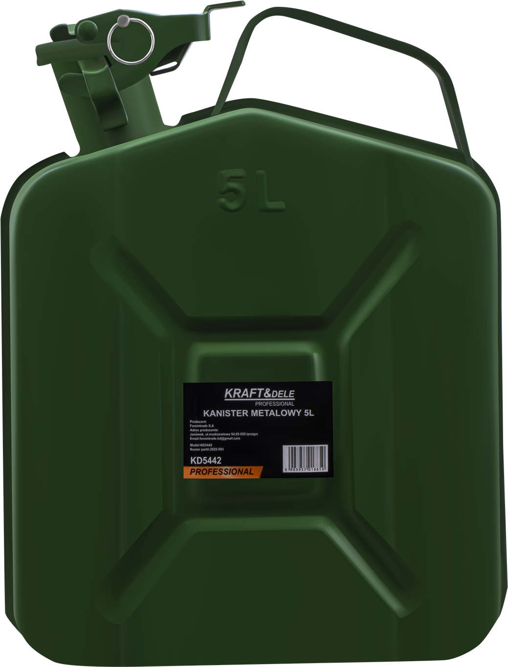 Kovový kanystr 5 l KD5442