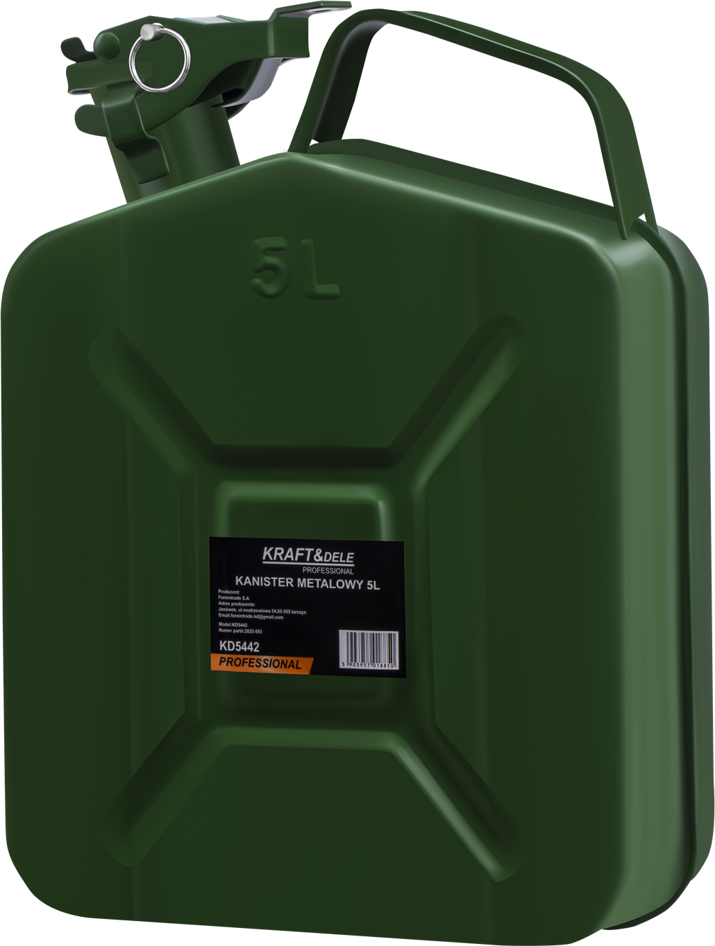 Kovový kanystr 5 l KD5442