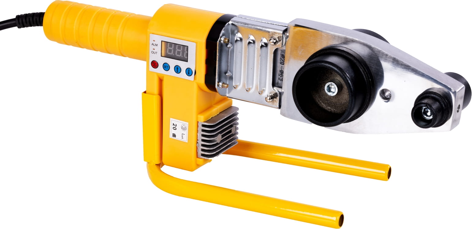 Polyfuzní svářečka na plastové trubky 2800 W s LCD displejem – sada KD3073