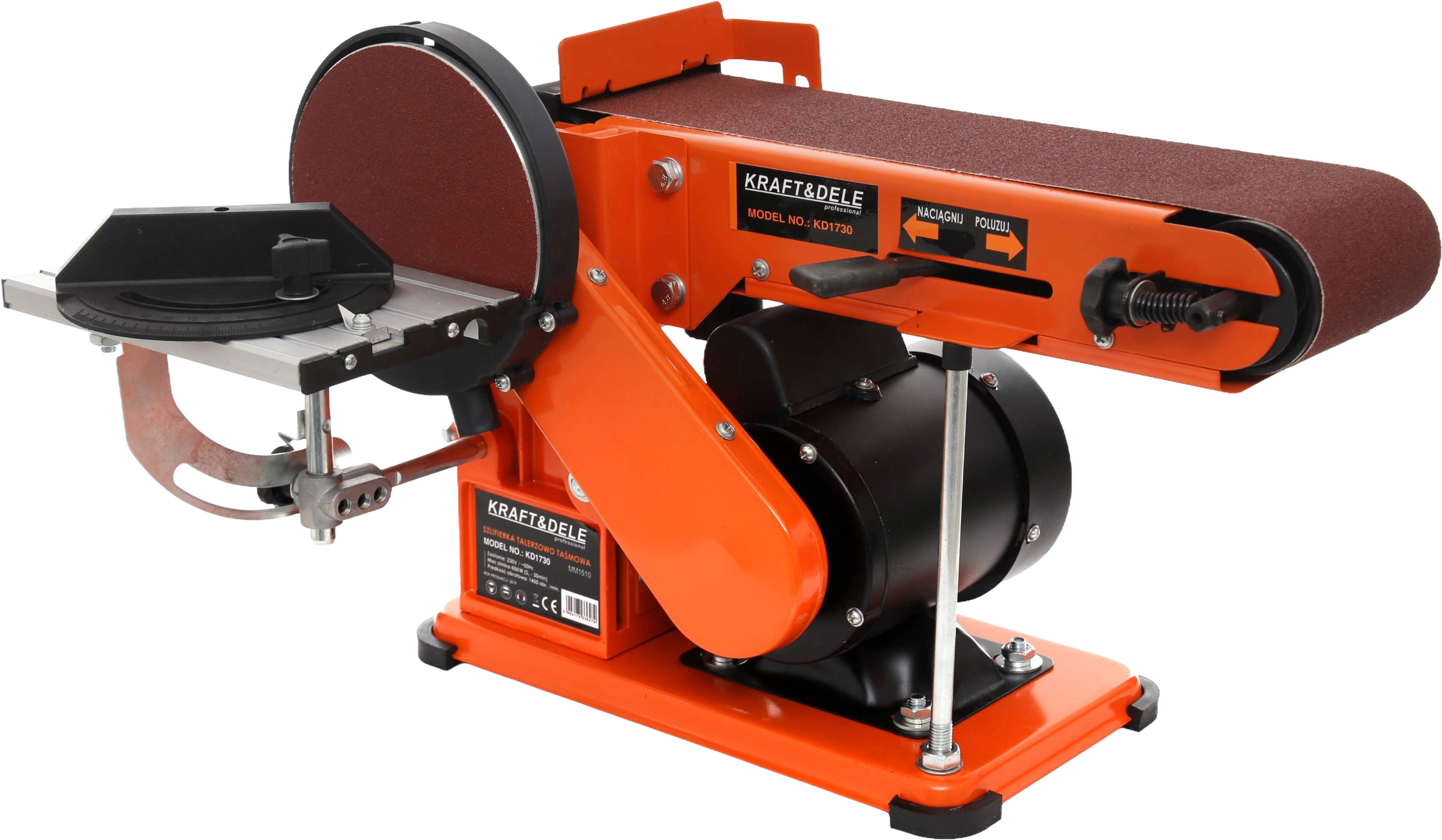 KRAFT&DELE Pásová bruska s kotoučem, 600 W, 1450 ot./min KD1730