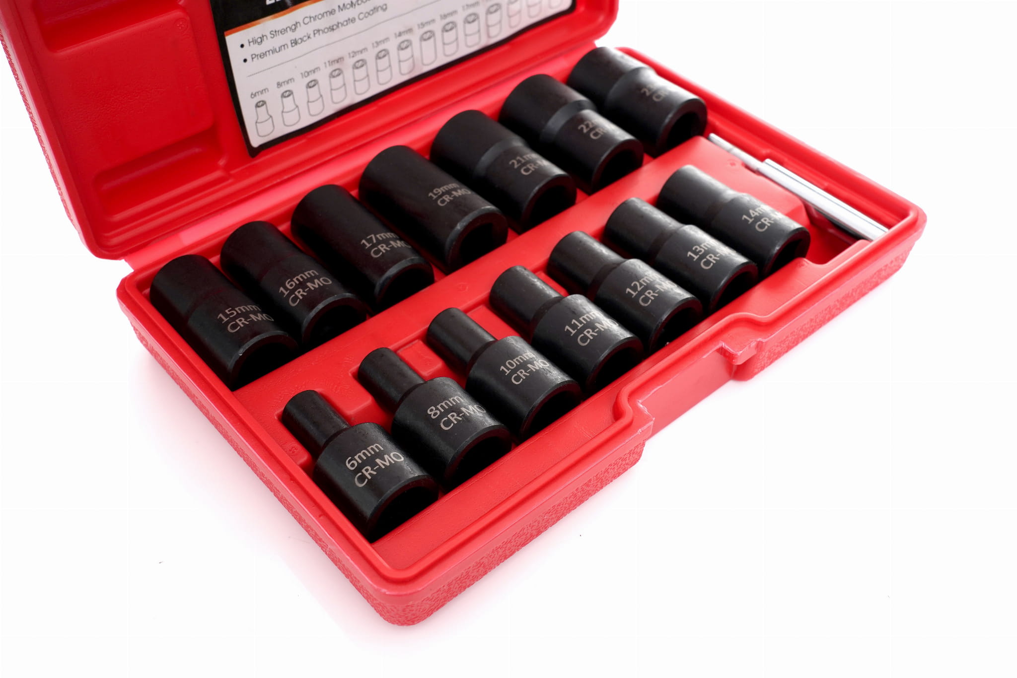 Sada vytahovacích hlavic na poškozené šrouby 1/2", 15 ks KD11793