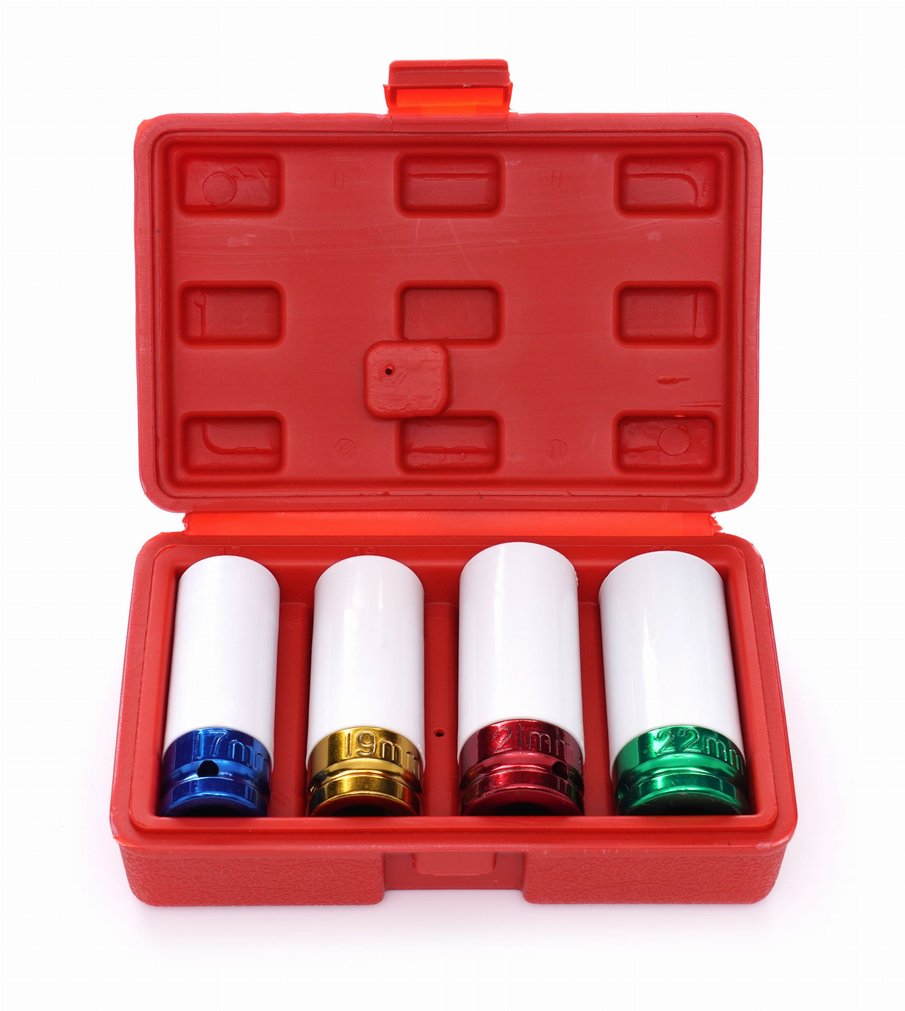 KRAFT&DELE Sada rázových nástavců na disky 1/2", 17/19/21/22 mm, 4 ks KD10523