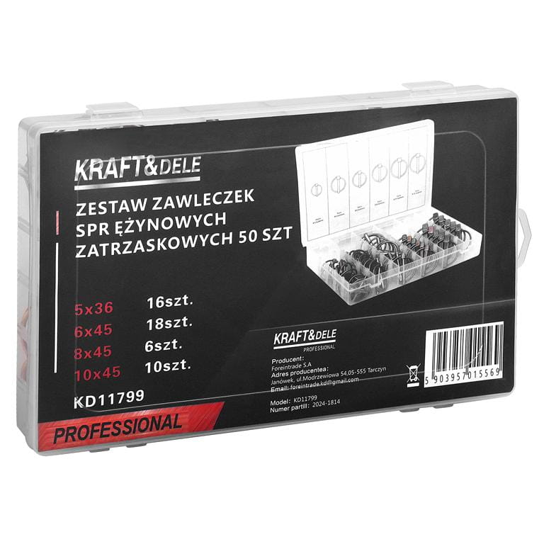 Pružinové západkové spony, 50 ks KD11799