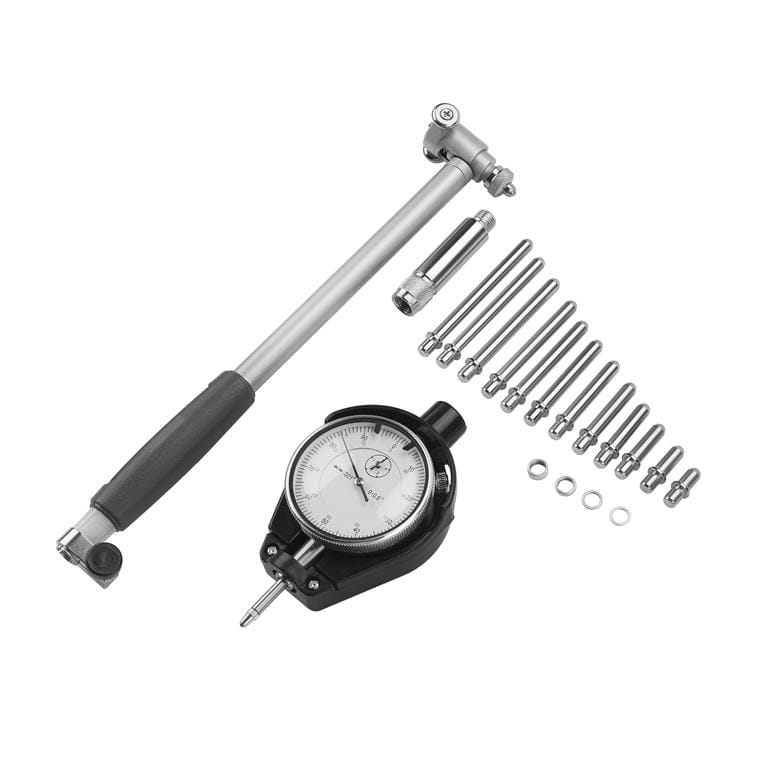 Číselníkový dutinoměr 50–160 mm s úchylkoměrem a nástavci KD3579