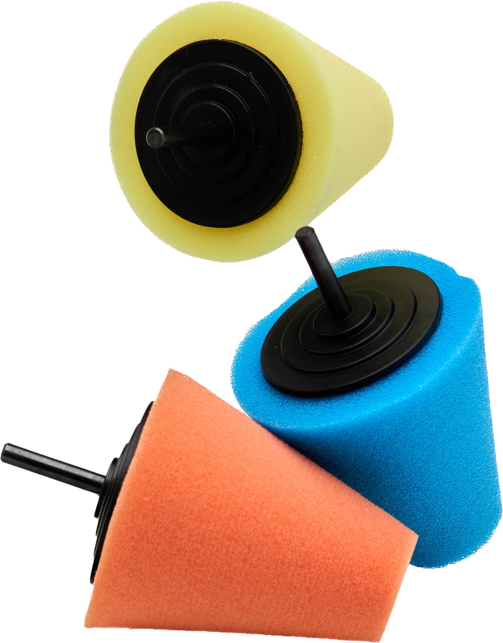 Lešticí kuželové houbičky na ráfky, 150 mm, sada 3 ks KD1592
