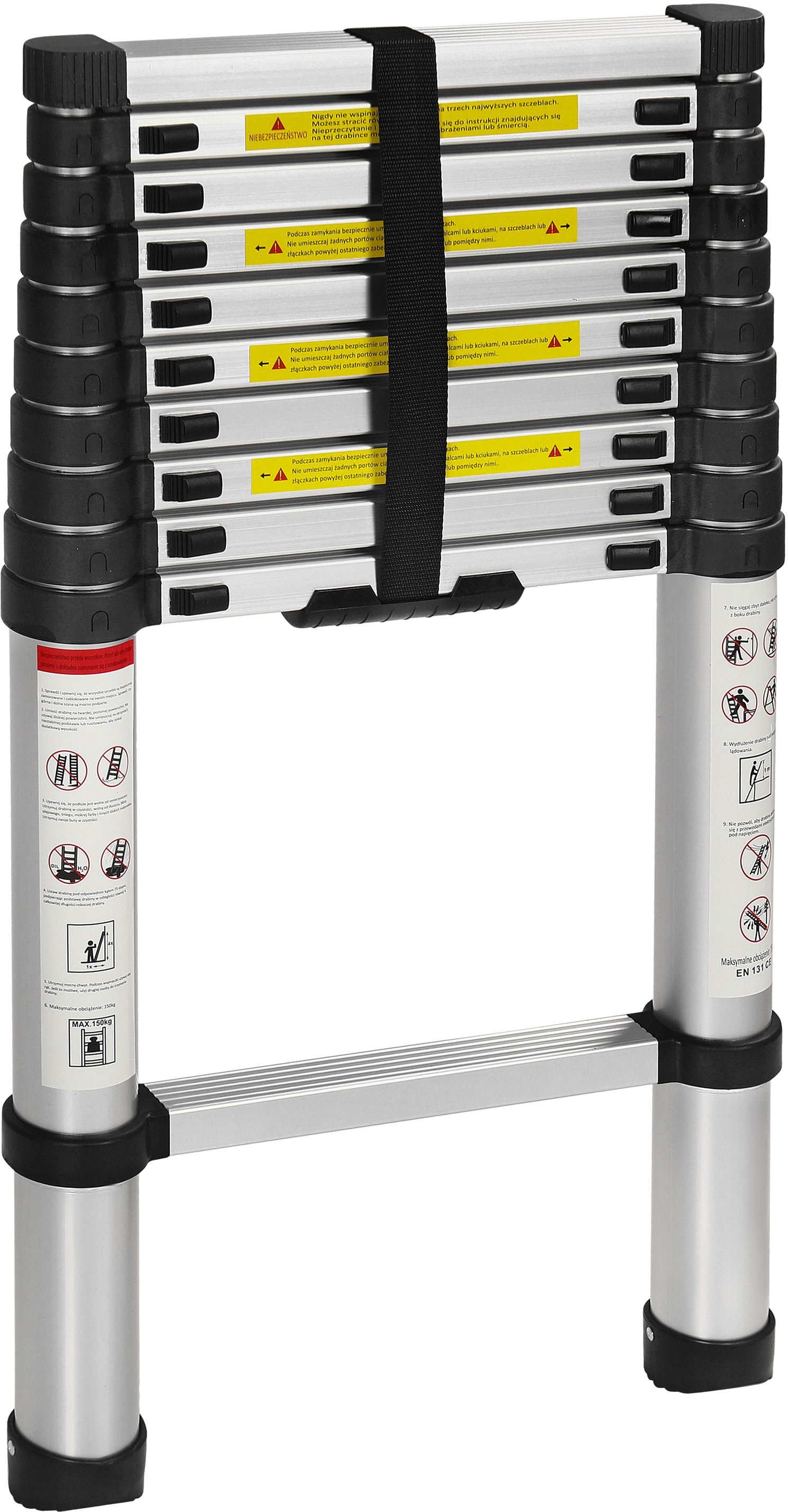 Hliníkový žebřík s 10 příčkami / 3,2 m / max. 150 kg KD4073