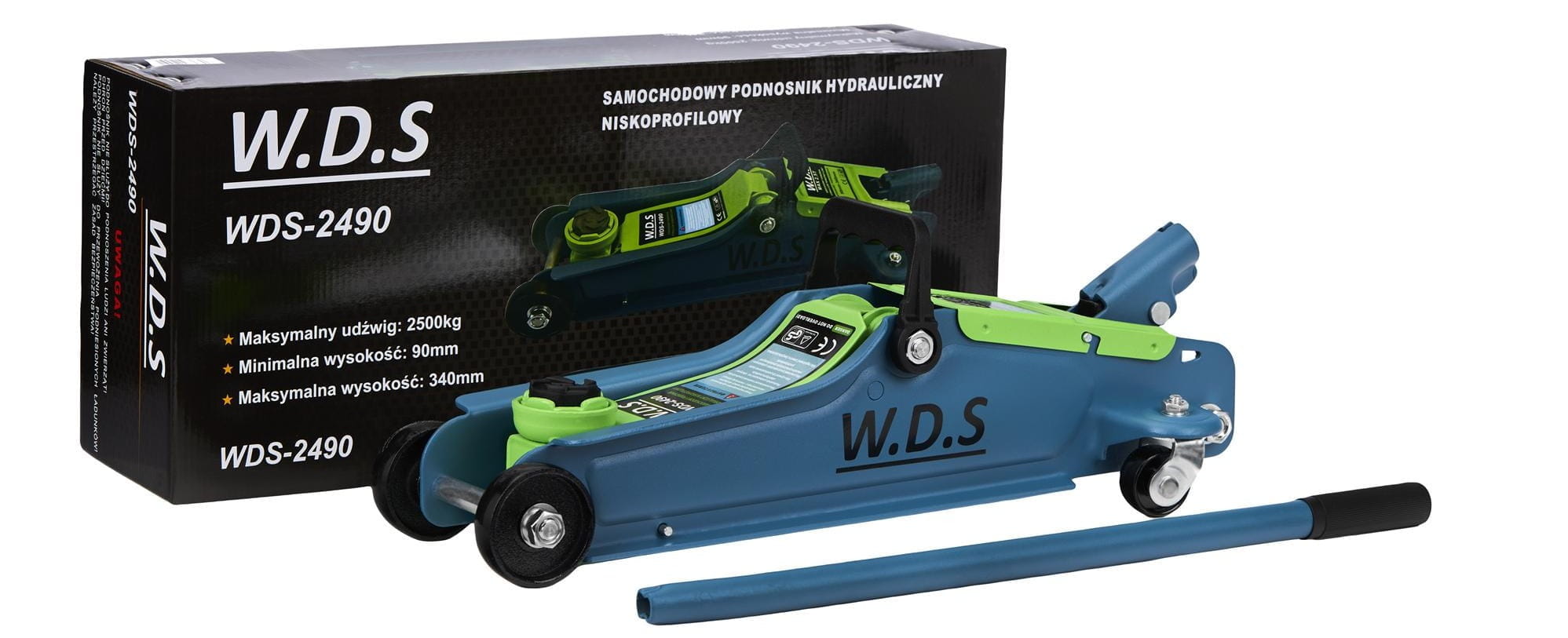 Nízkoprofilový hydraulický zvedák 2,5 t, 90 mm WDS2490