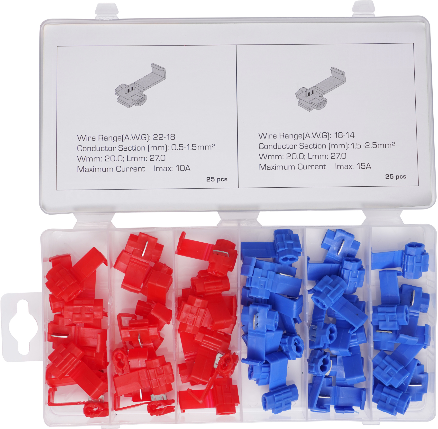 Sada rychlospojek pro kabely, 50 ks KD10481