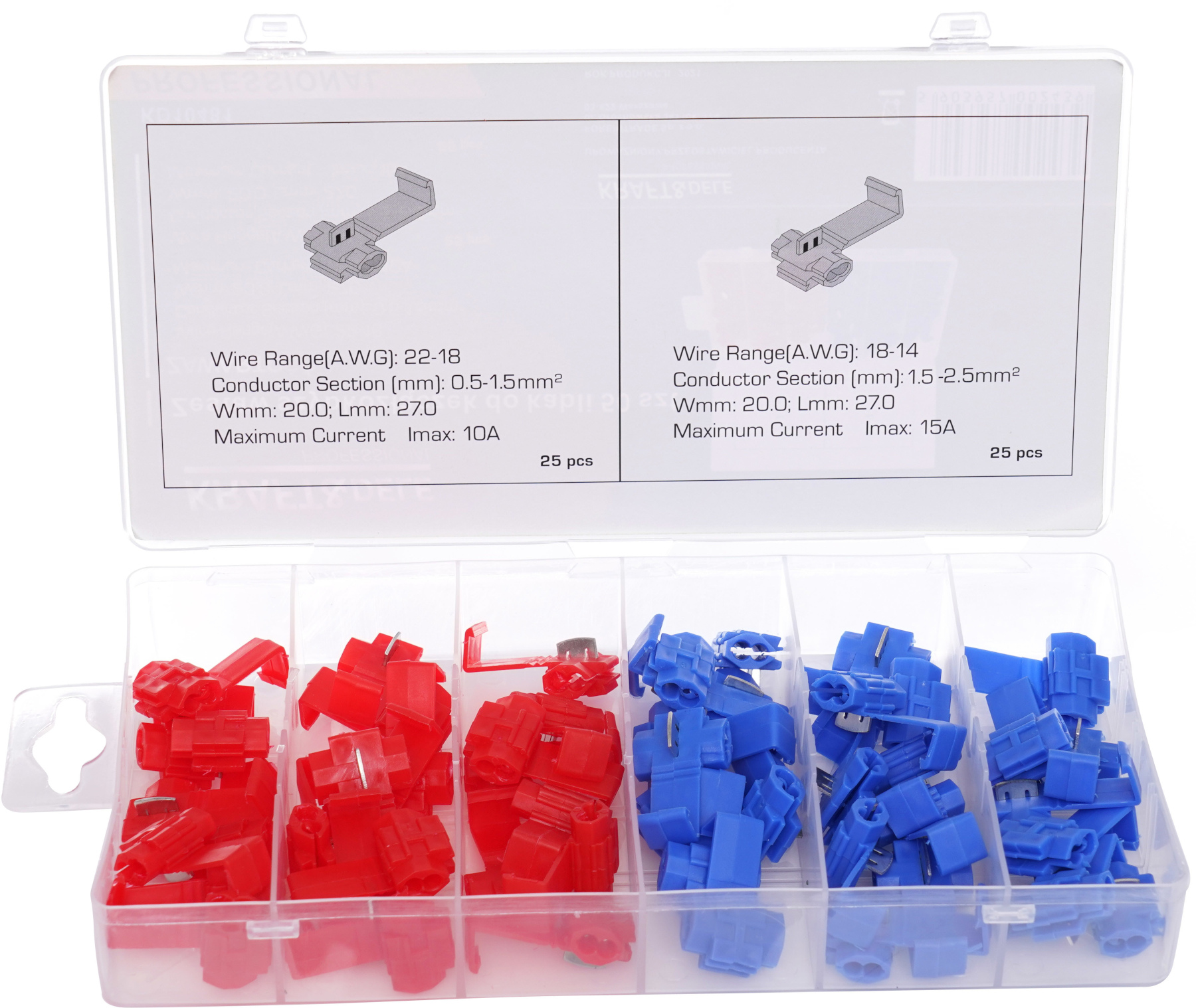 KRAFT&DELE Sada rychlospojek pro kabely, 50 ks KD10481