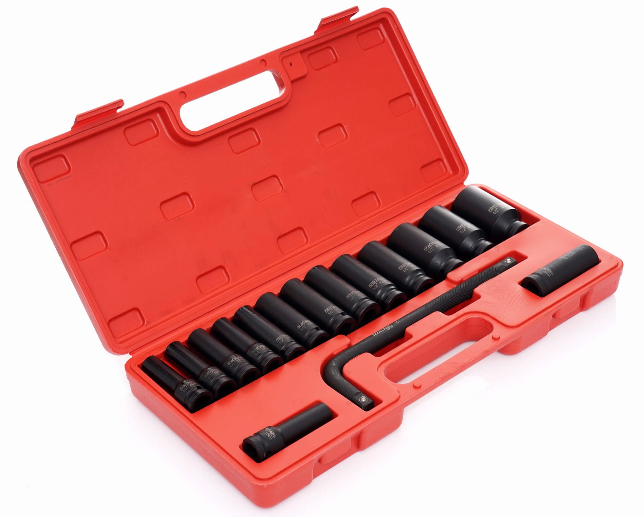 Sada rázových hlavic 1/2", 10–32 mm, 16 ks KD11755