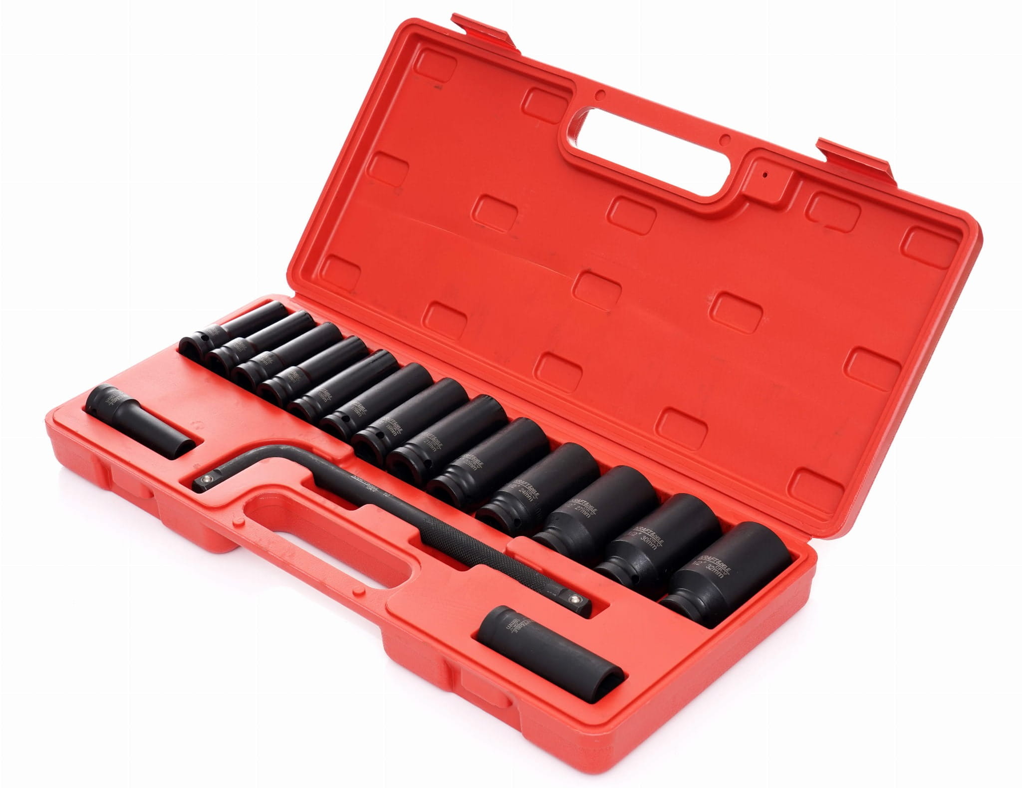 Sada rázových hlavic 1/2", 10–32 mm, 16 ks KD11755