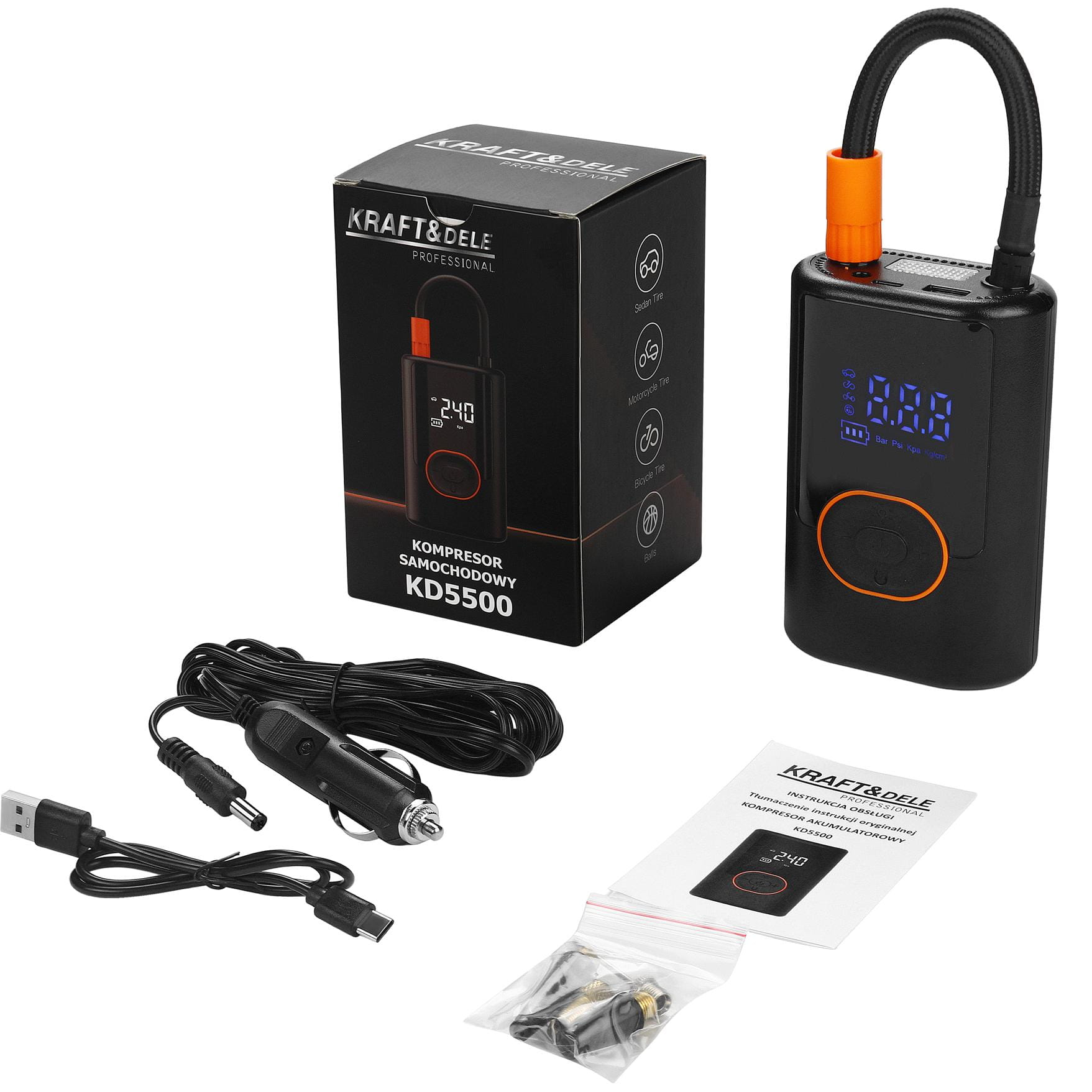 Akumulátorový kompresor 5000 mAh KD5500