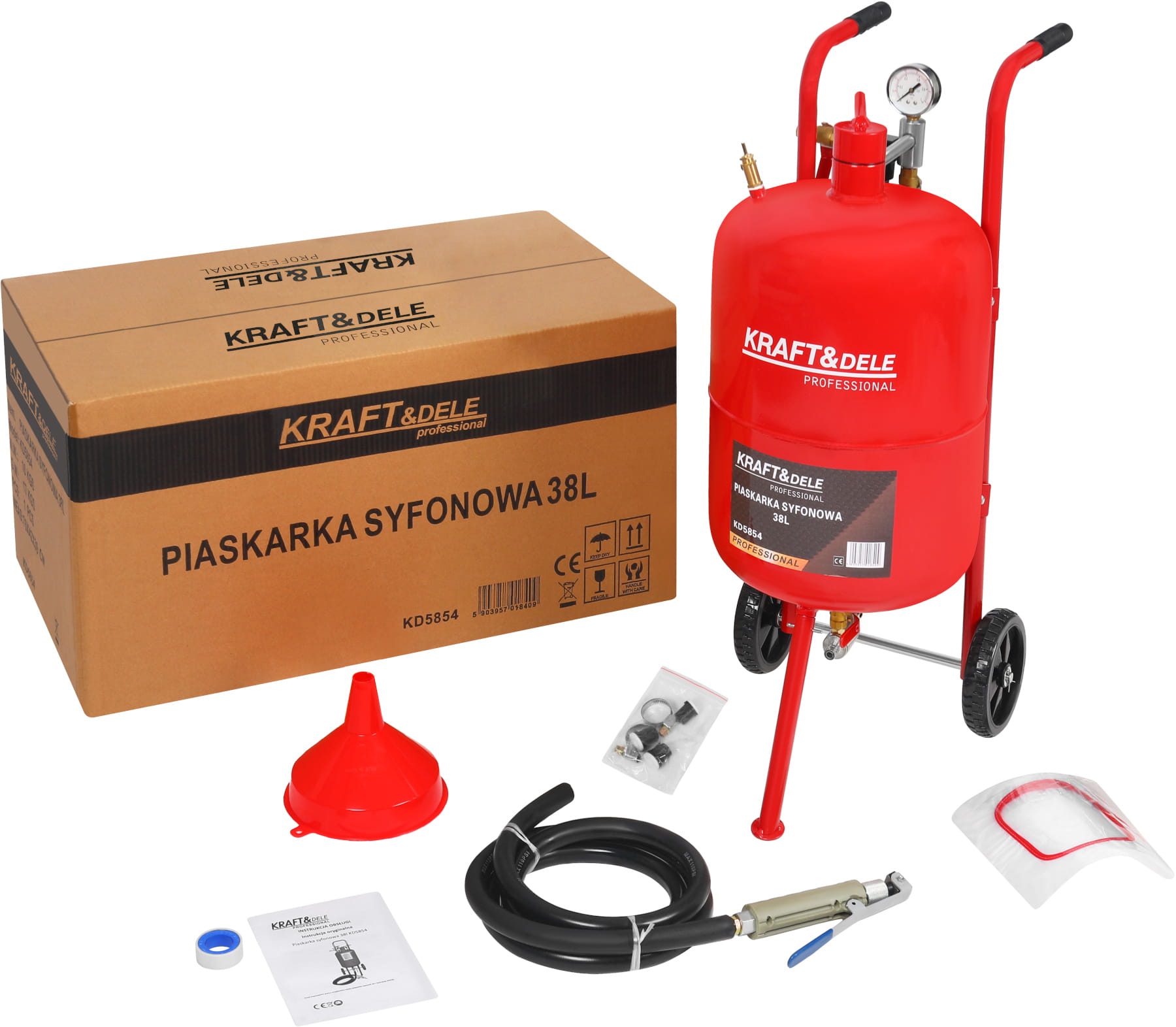 Mobilní sifonová pískovačka 38 l KD5854