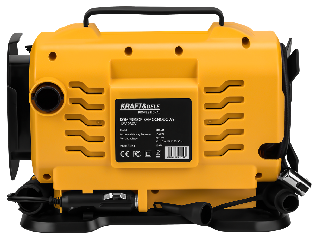 Autokompresor s funkcí svítilny 12/230 V KD3441