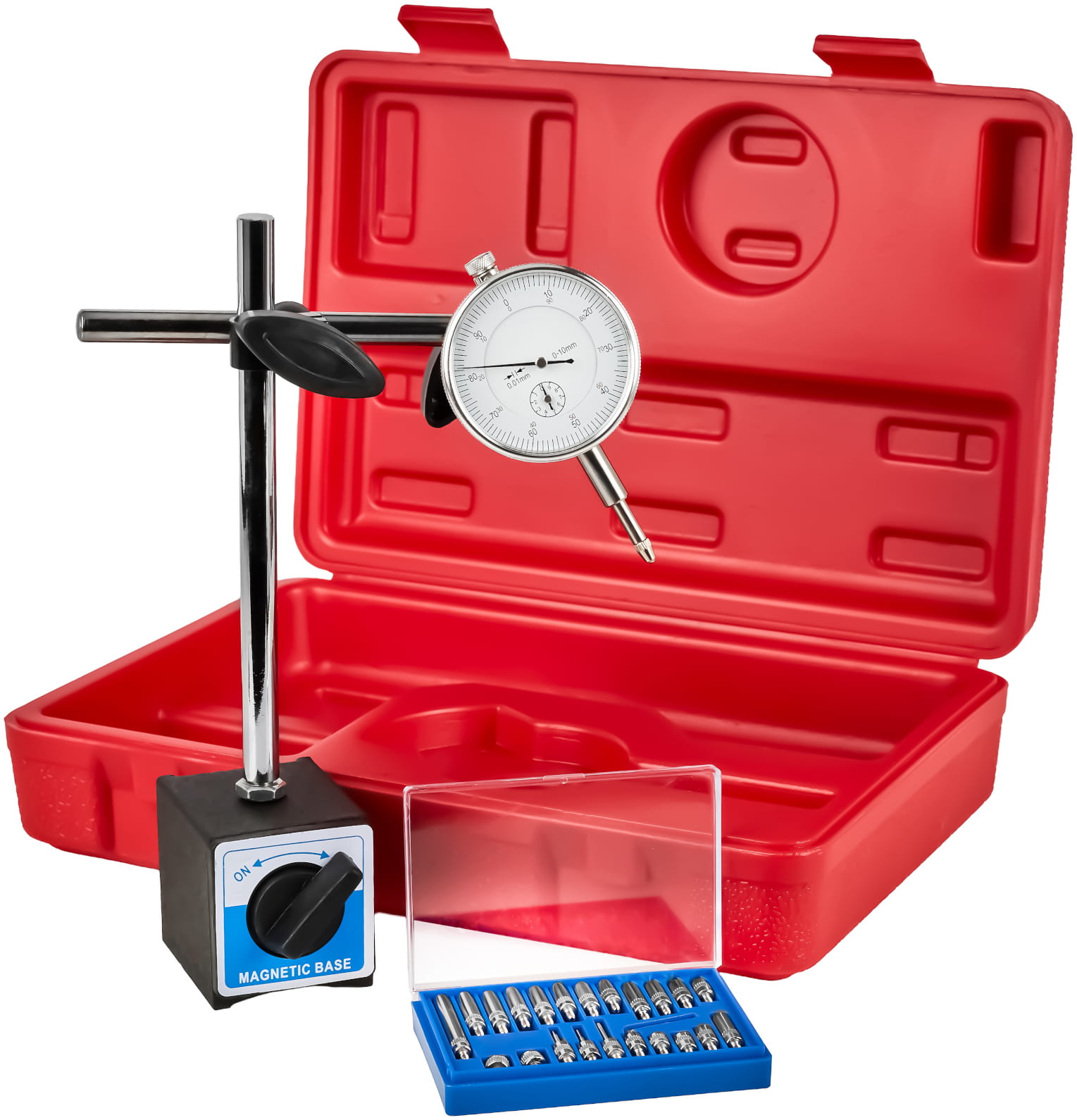 Číselníkový úchylkoměr + magnetický stojan 0–10 mm KD11291