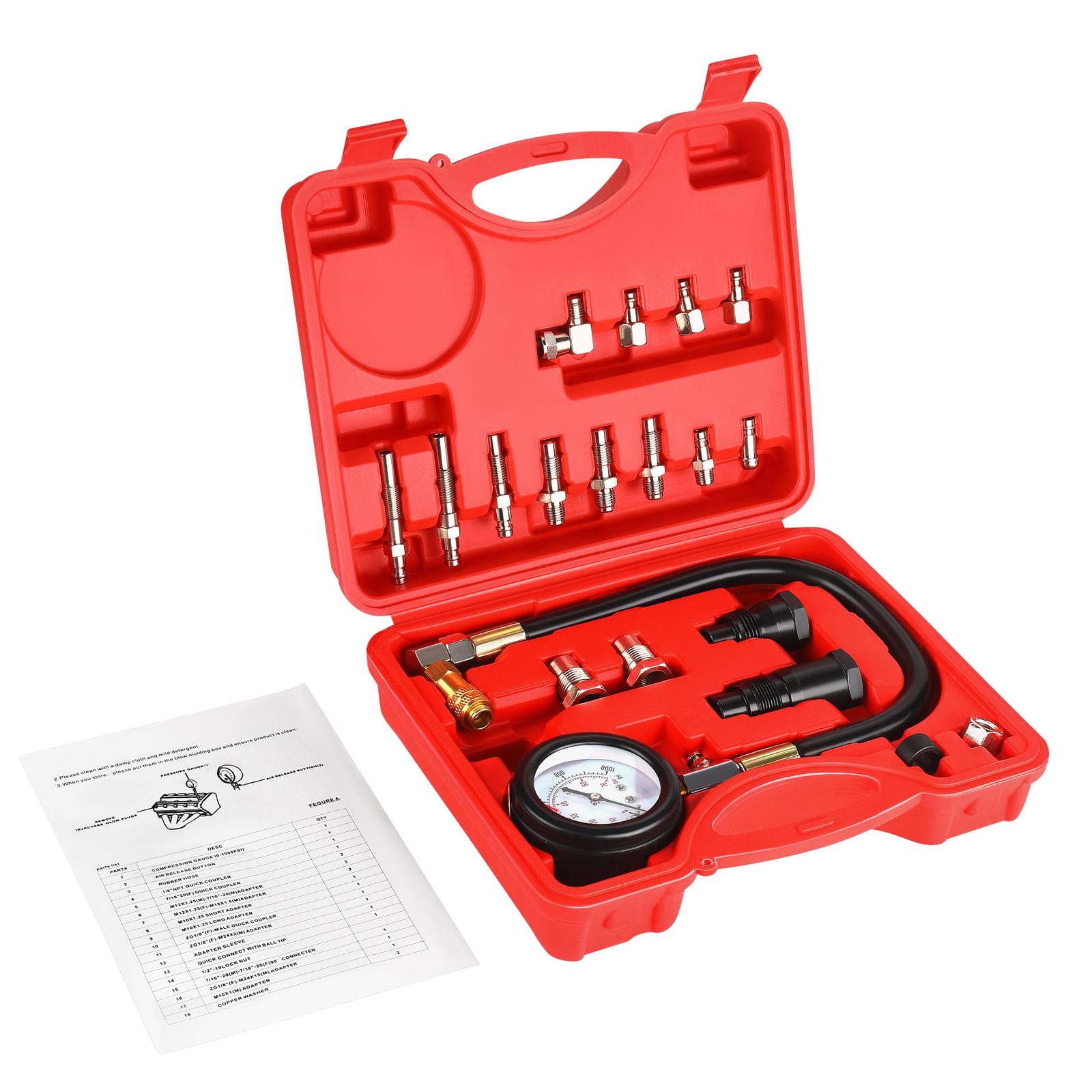 Tester a měřič tlaku pro naftové motory 0–70 bar KD12538