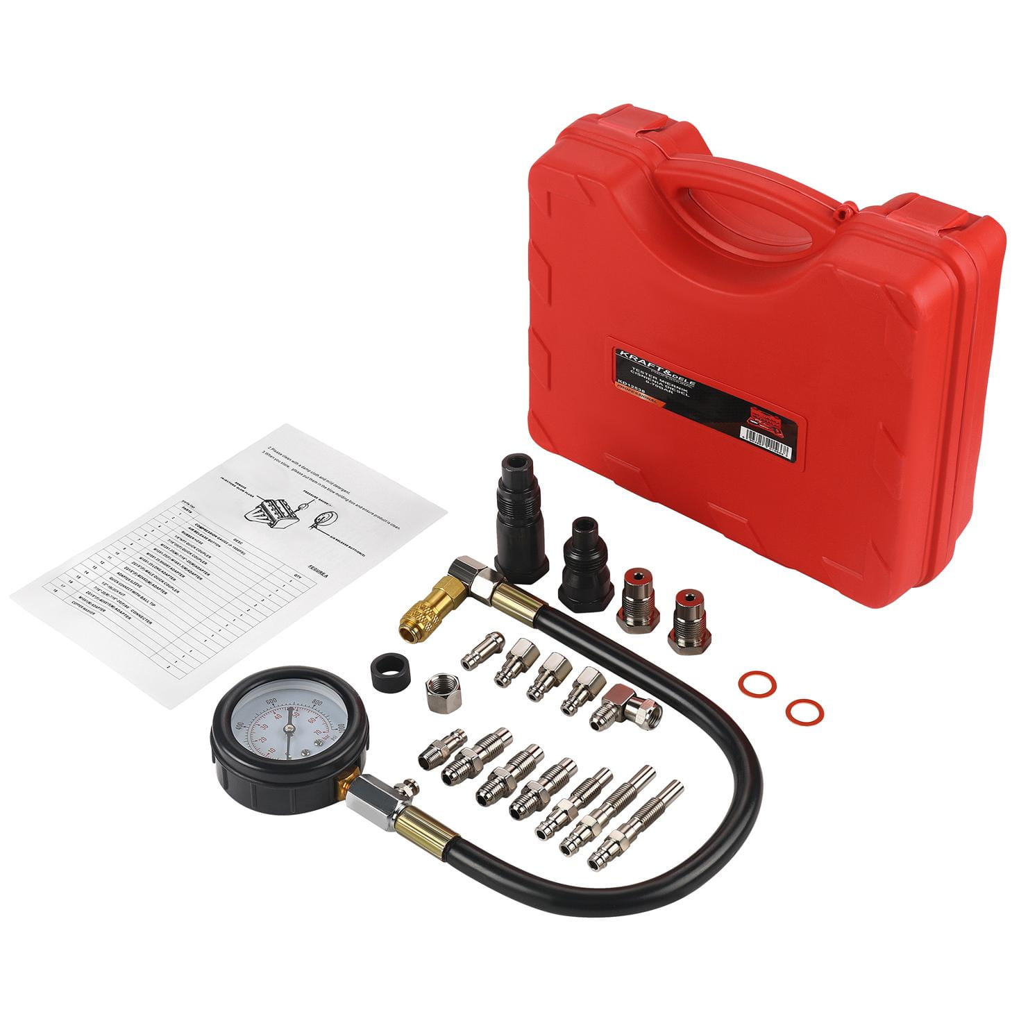 Tester a měřič tlaku pro naftové motory 0–70 bar KD12538