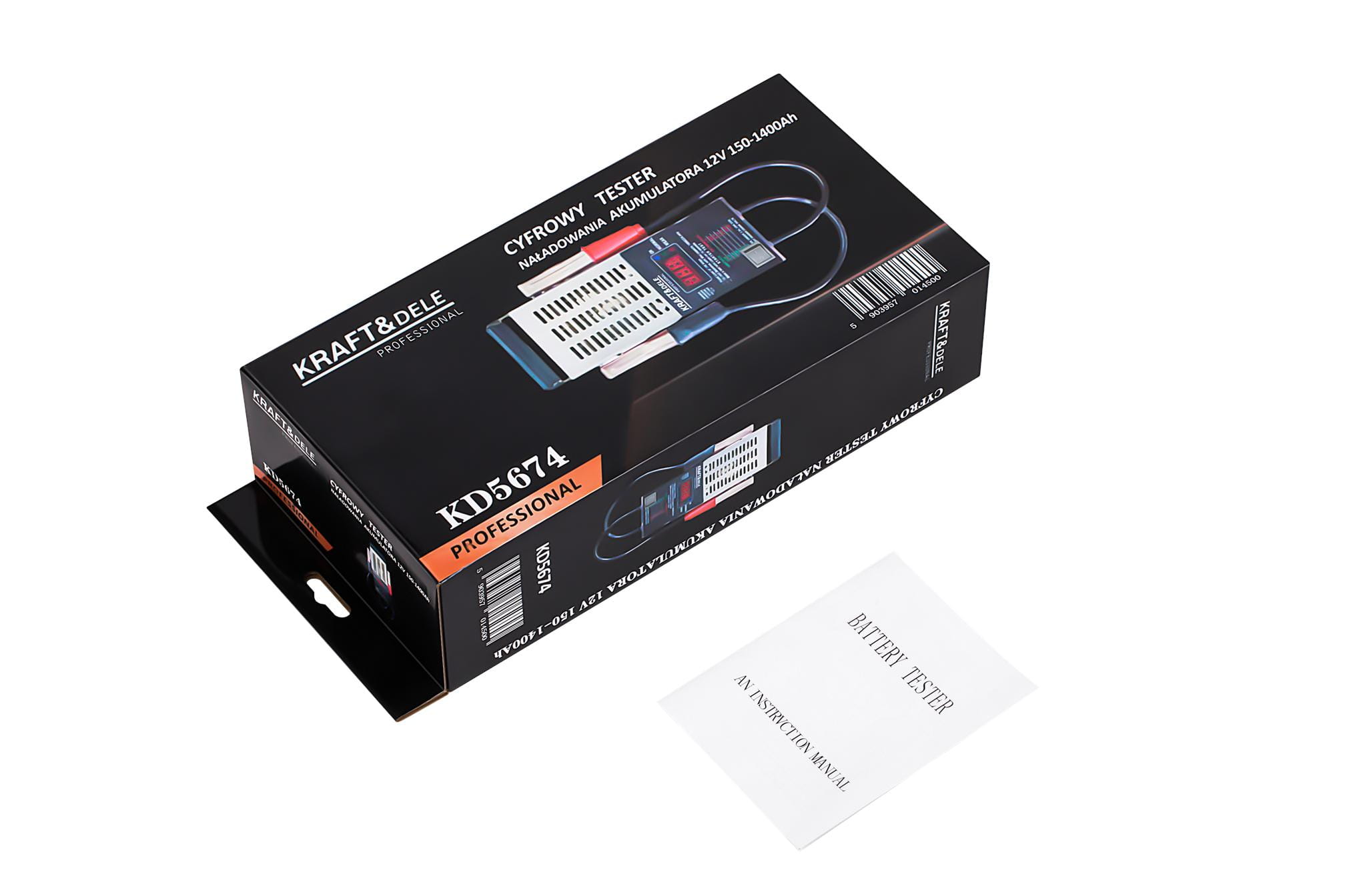 Digitální tester pro kontrolu 12 V akumulátorů 150–1400 A KD5674