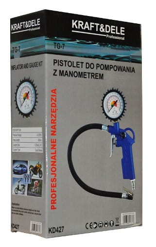 Husticí pistole s manometrem KD427