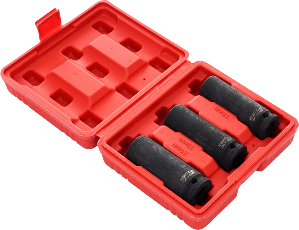 Sada rázových hlavic 1/2", 78 mm, 3 ks KD11750
