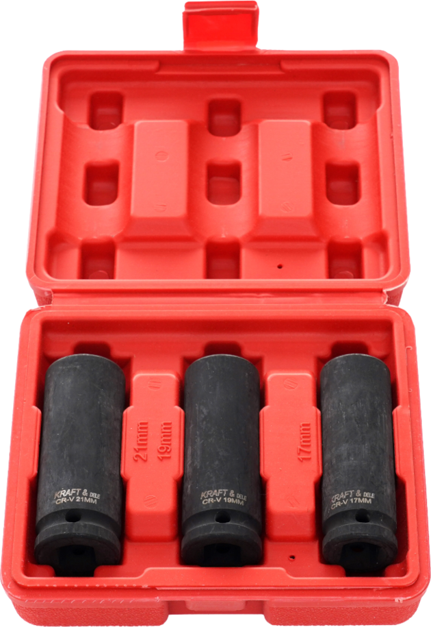 Sada rázových hlavic 1/2", 78 mm, 3 ks KD11750