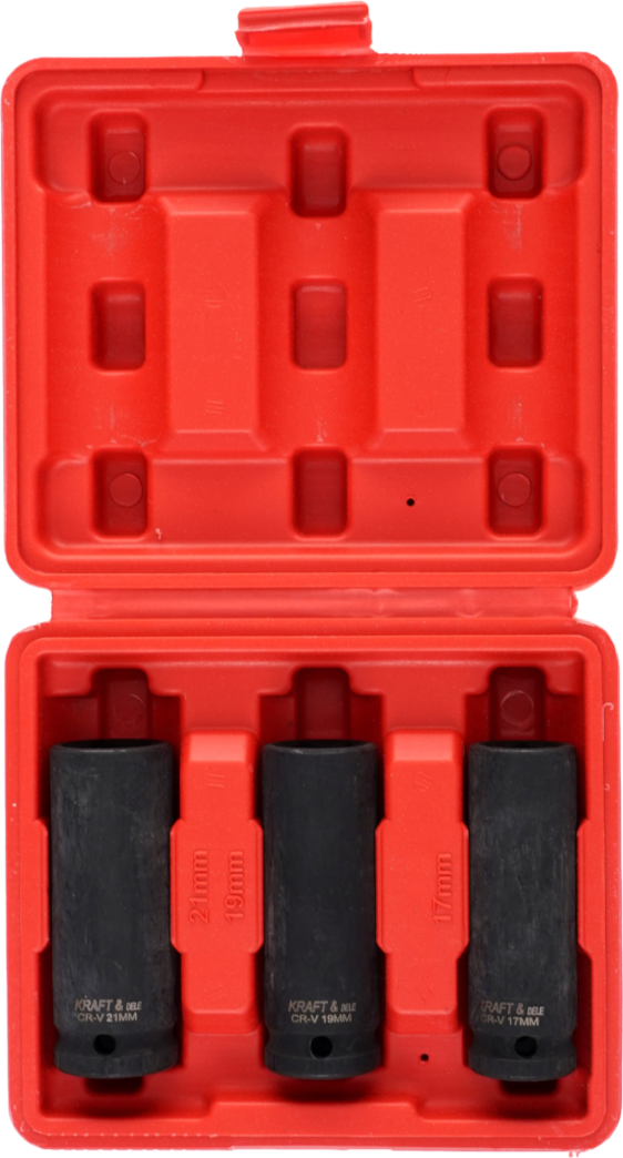 Sada rázových hlavic 1/2", 78 mm, 3 ks KD11750