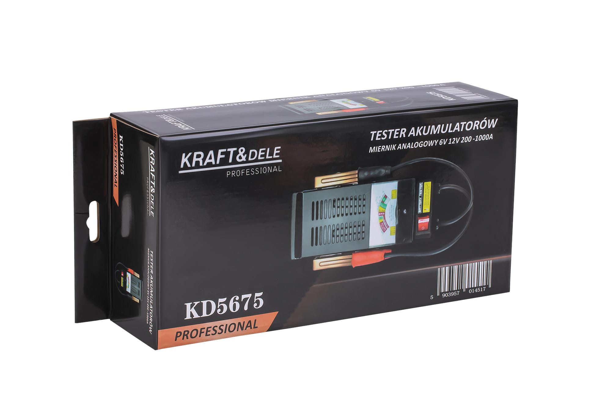 Analogový tester pro kontrolu akumulátorů 6/12 V, 200–1000 A KD5675