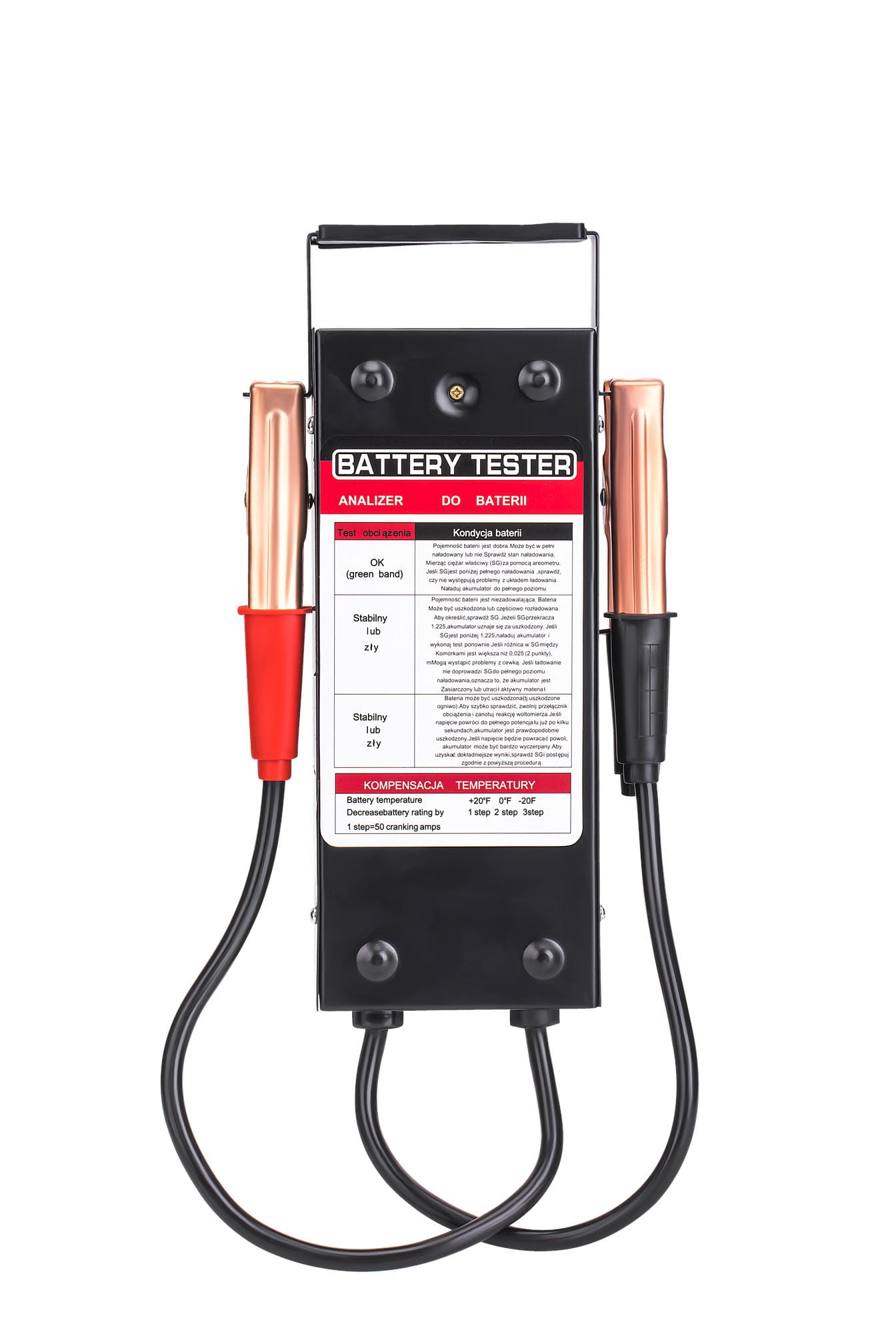 Analogový tester pro kontrolu akumulátorů 6/12 V, 200–1000 A KD5675
