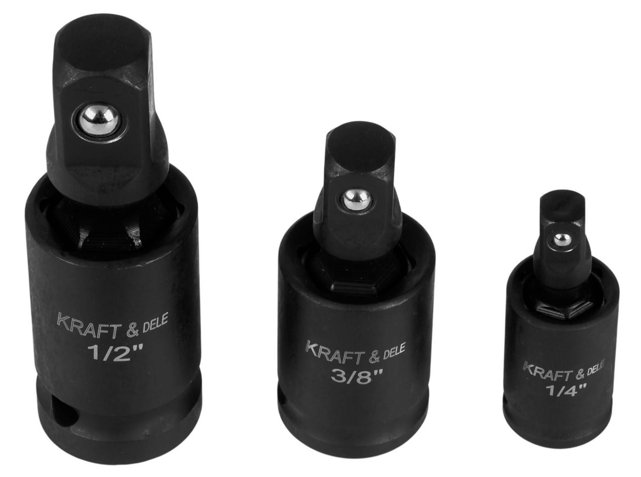 Sada 3 rázových kulových kloubů 1/4", 3/8", 1/2" KD10530