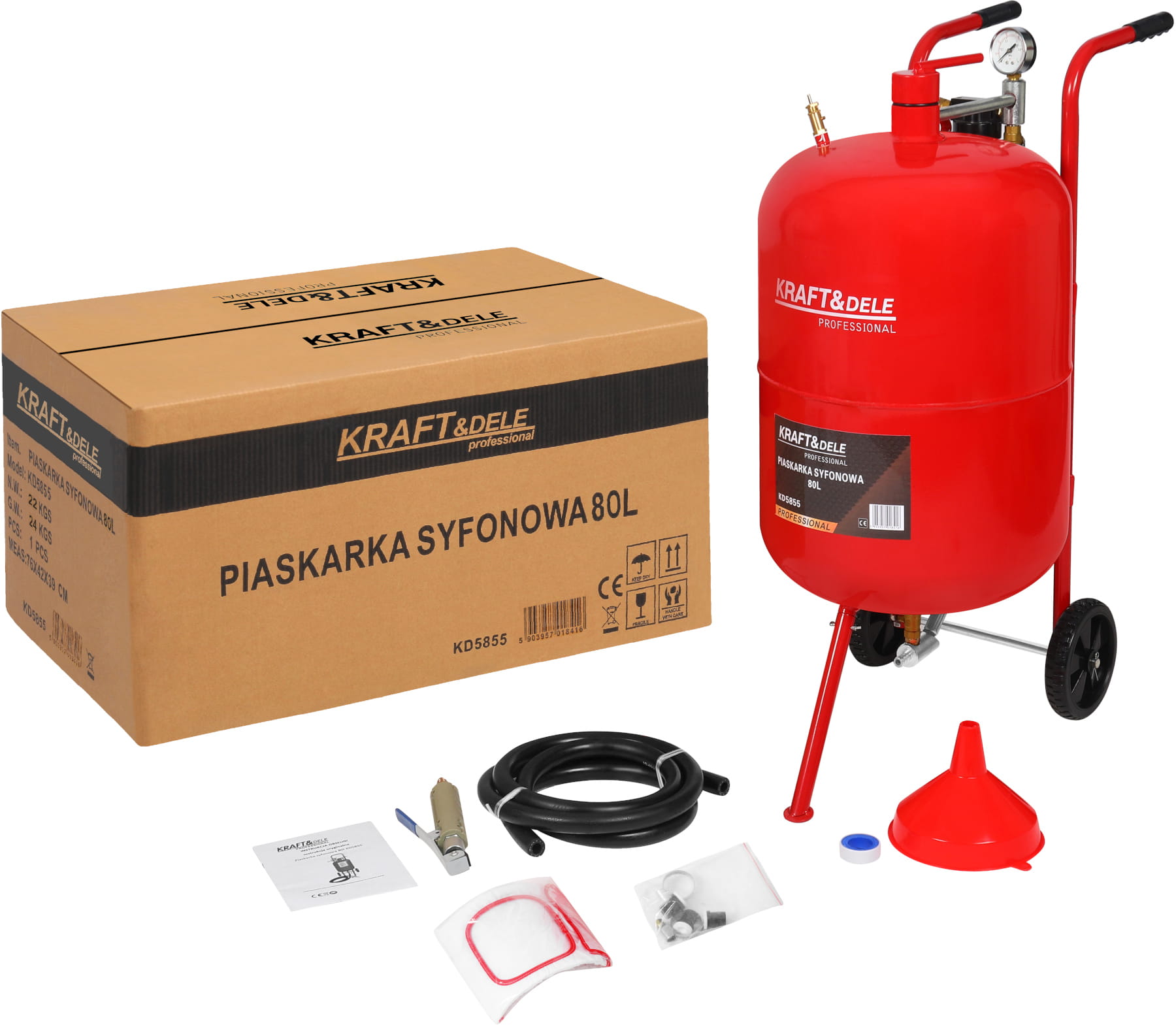 Mobilní sifonová pískovačka 80 l KD5855