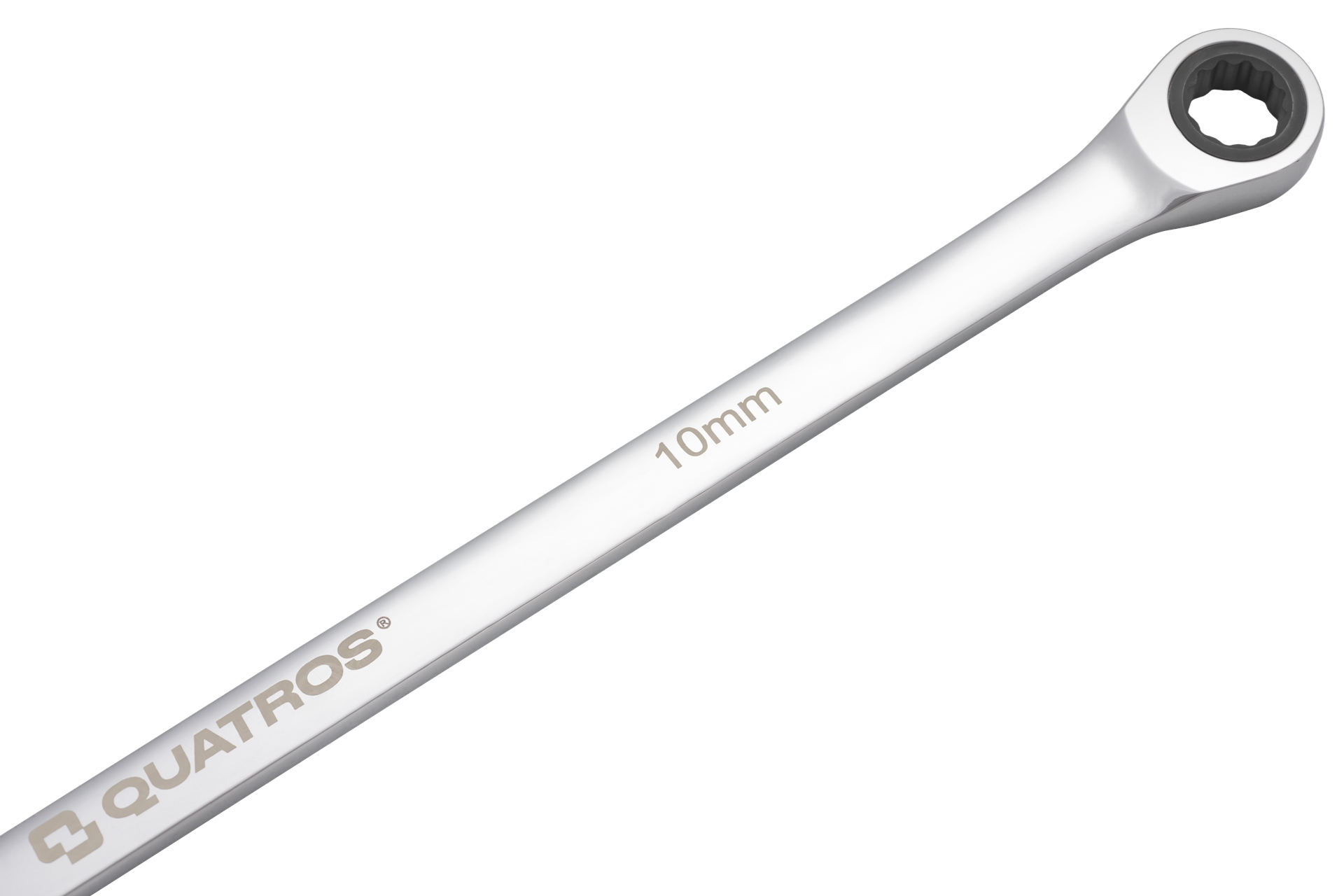Extra dlouhý očkový ráčnový klíč 10 mm, L=292 mm – QUATROS QS50465A-10