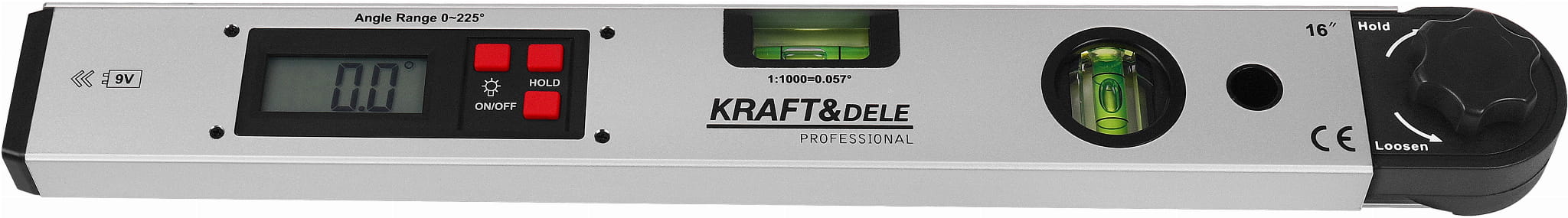 Digitální úhloměr s vodováhou 400 mm KD3561