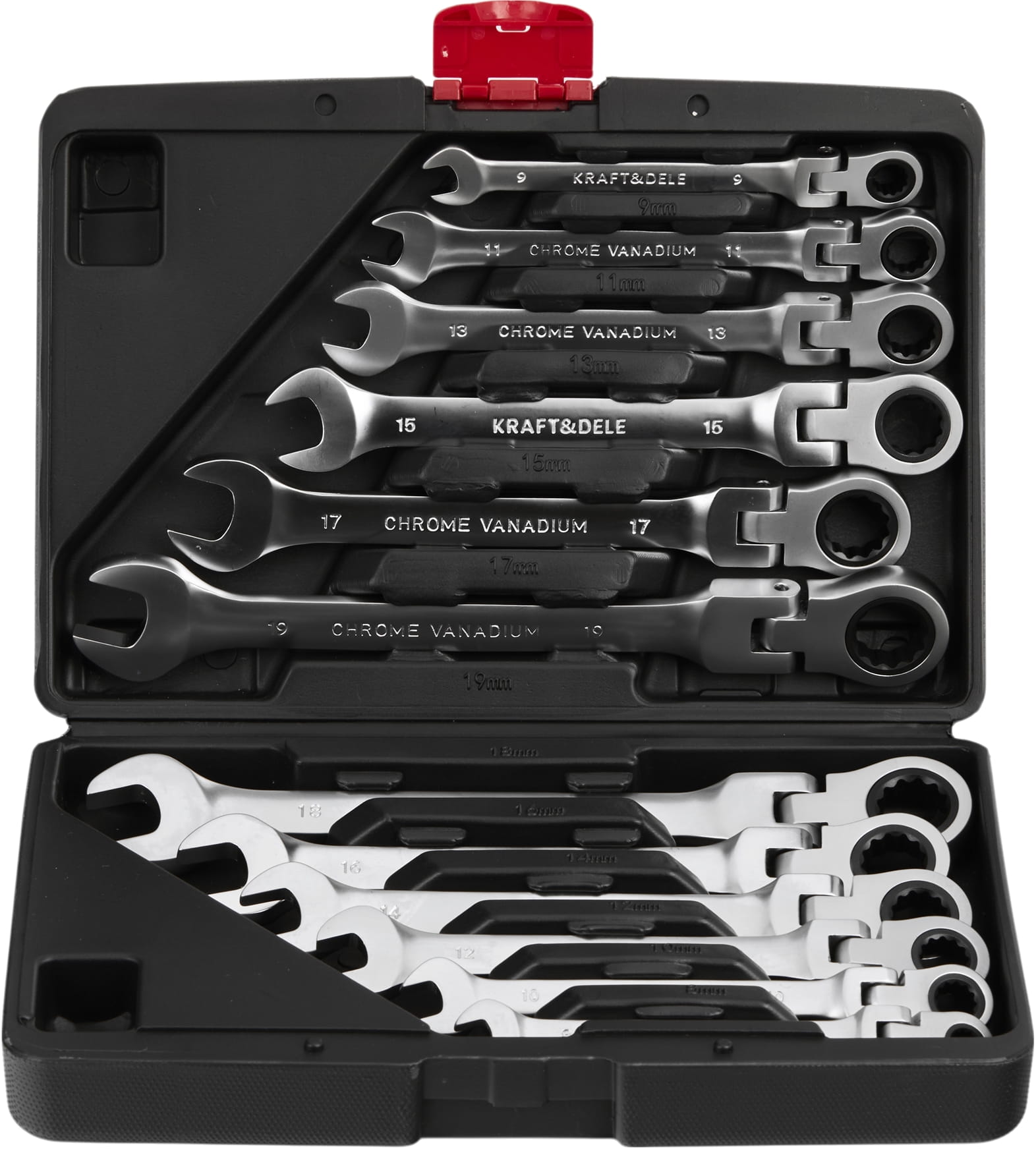 Sada očkoplochých klíčů 8–19 mm 12 ks KD11304
