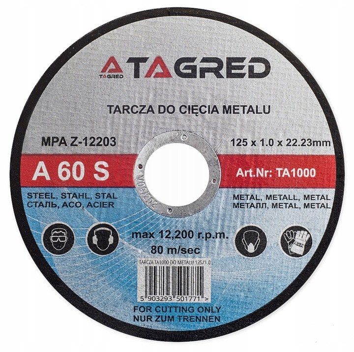 Řezný kotouč na kov 125 × 1 × 22,2 mm