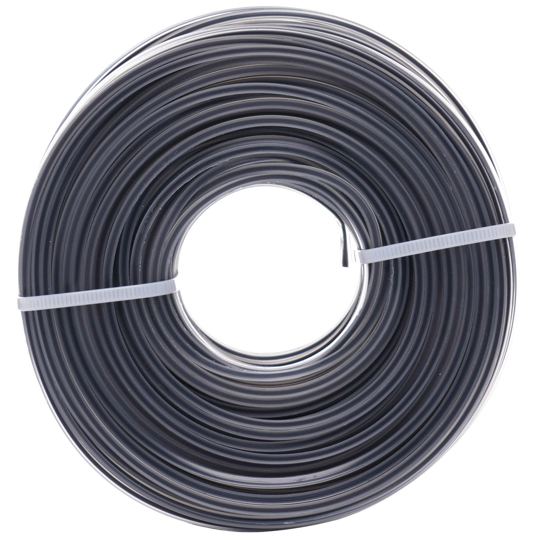 Vyztužená čtvercová žací struna do křovinořezu 2,4 mm × 50 m, šedá
