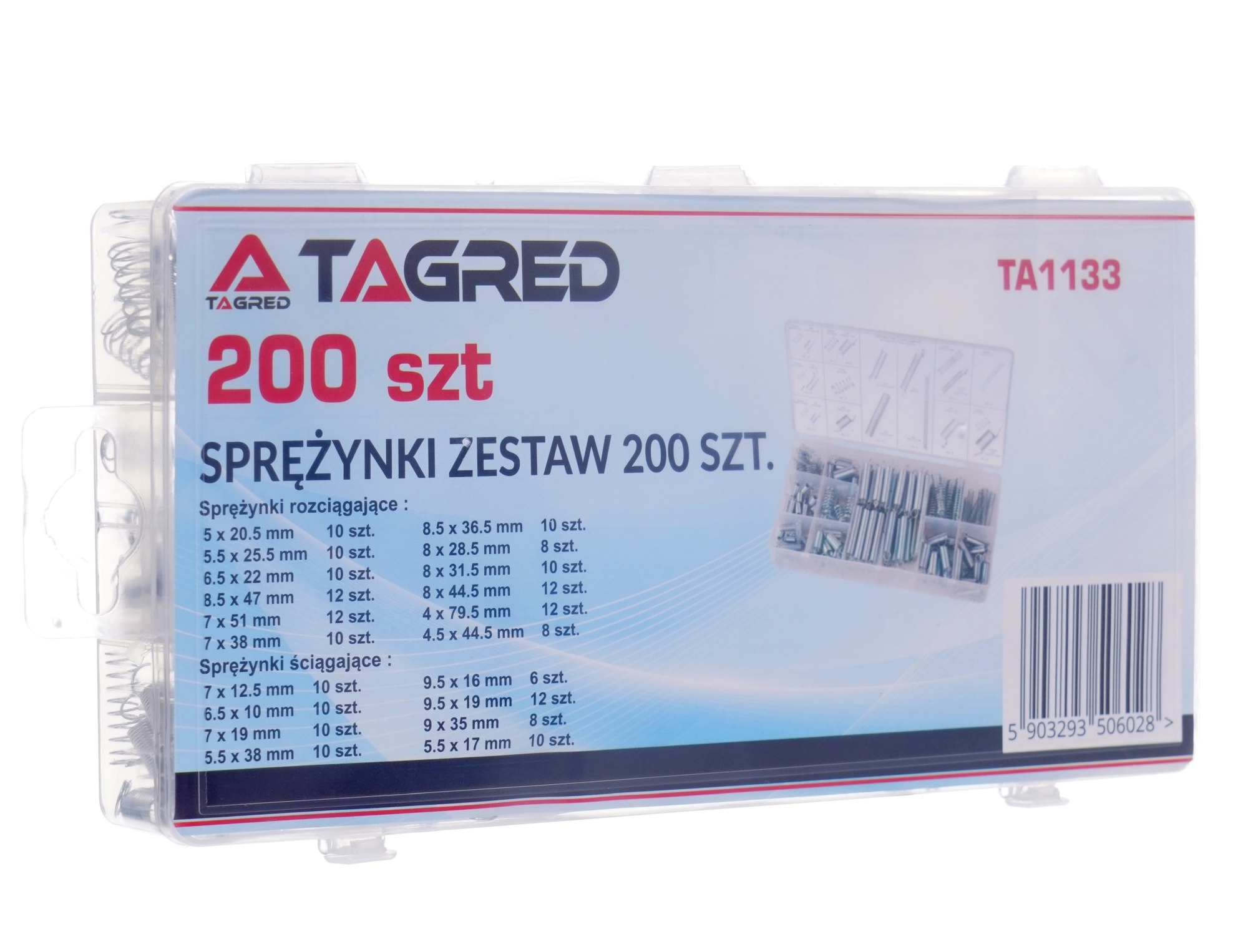 Sada tažných a tlačných pružin, 200 ks
