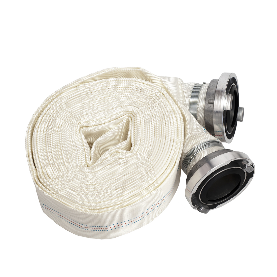 Požární hadice 3" × 30 m s rychlospojkami, PU/PVC