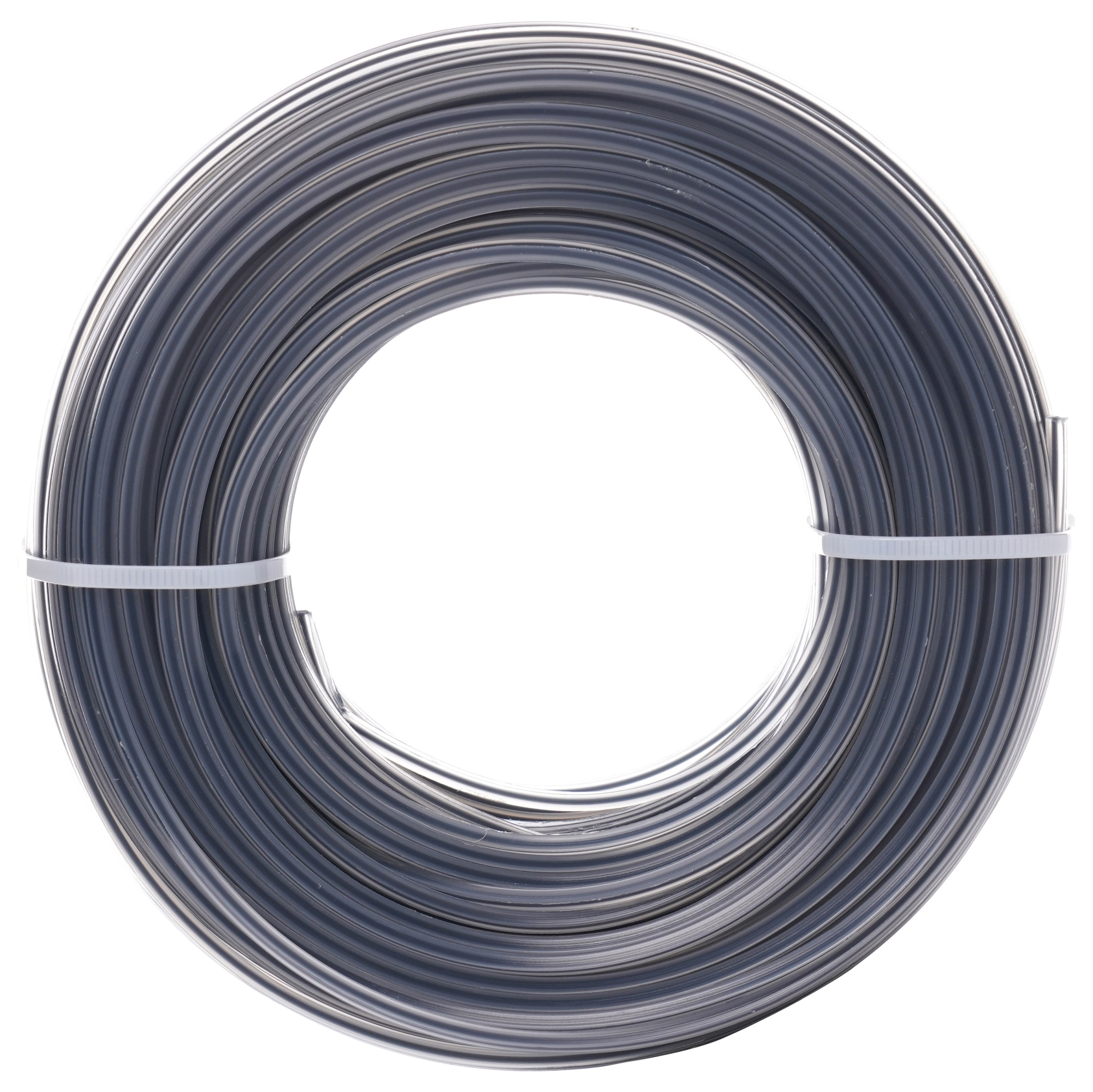 Vyztužená čtvercová žací struna do křovinořezu 2,7 mm × 50 m, šedá