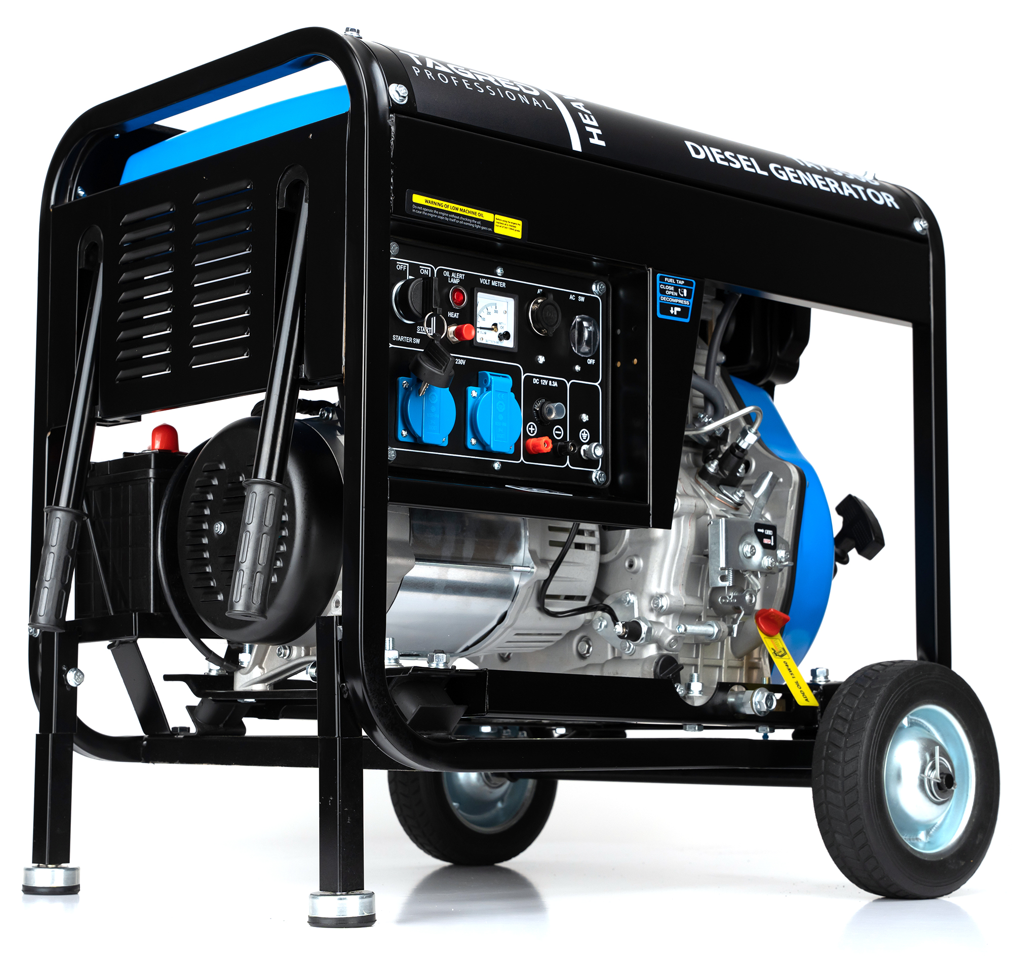 Dieselový generátor TAGRED, max. výkon 5000 W, motor 7350 W, AVR a ATS