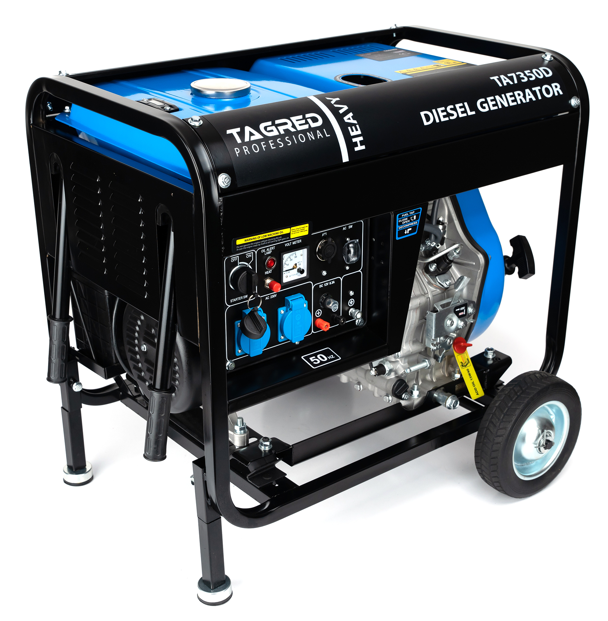 Dieselový generátor TAGRED, max. výkon 5000 W, motor 7350 W, AVR a ATS