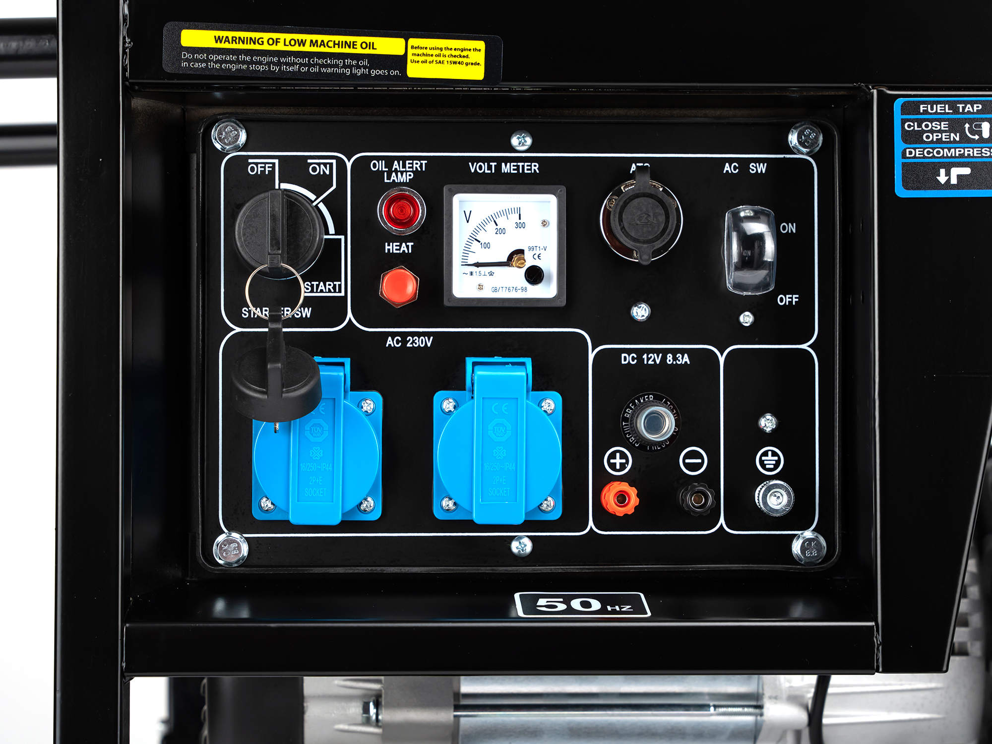 Dieselový generátor TAGRED, max. výkon 5000 W, motor 7350 W, AVR a ATS