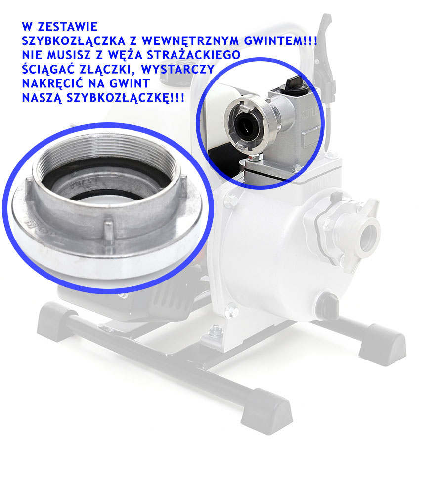 Hasičská rychlospojka 3" s vnitřním závitem, 78 mm