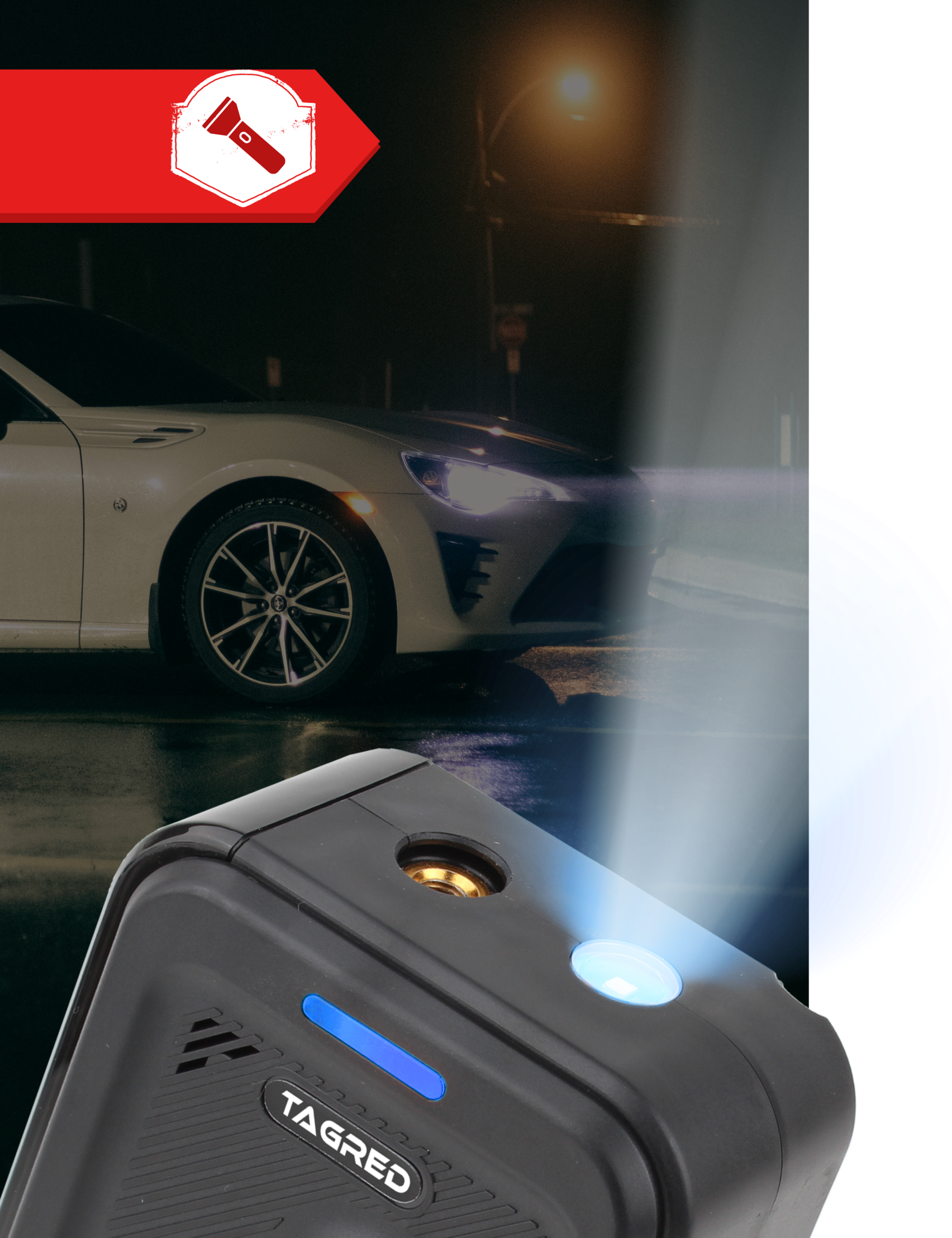Aku kompresor pro huštění pneumatik 8 V, 4 000 mAh
