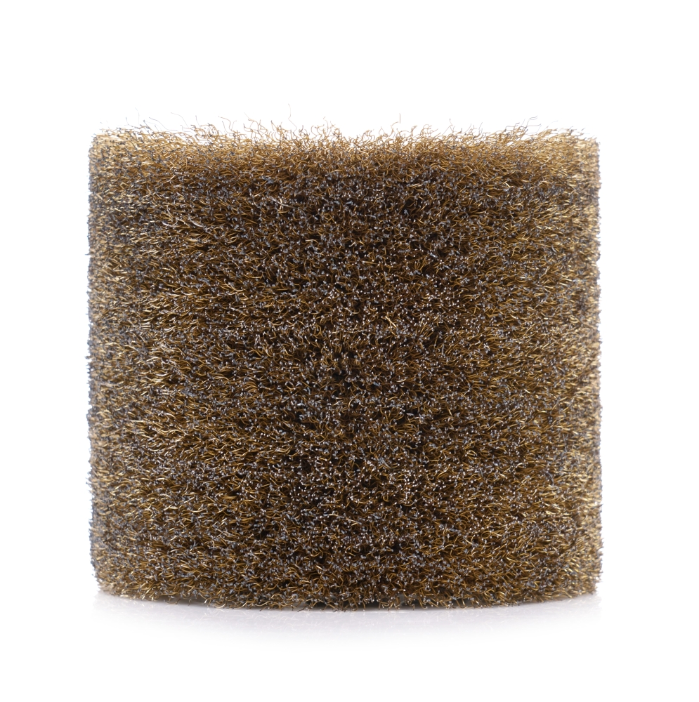 Válcový kartáč z mosazněného drátu 120 × 100 × 19 mm, drát 0,3 mm