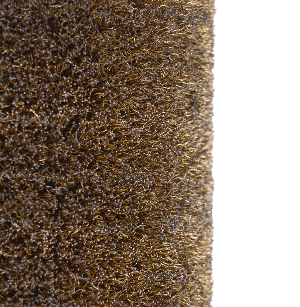 Válcový kartáč z mosazněného drátu 120 × 100 × 19 mm, drát 0,3 mm